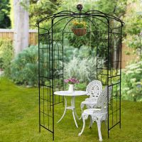 Metal Garden Arch Iron Garden Arbors Gazebo Dia81.3'' x 114.2''